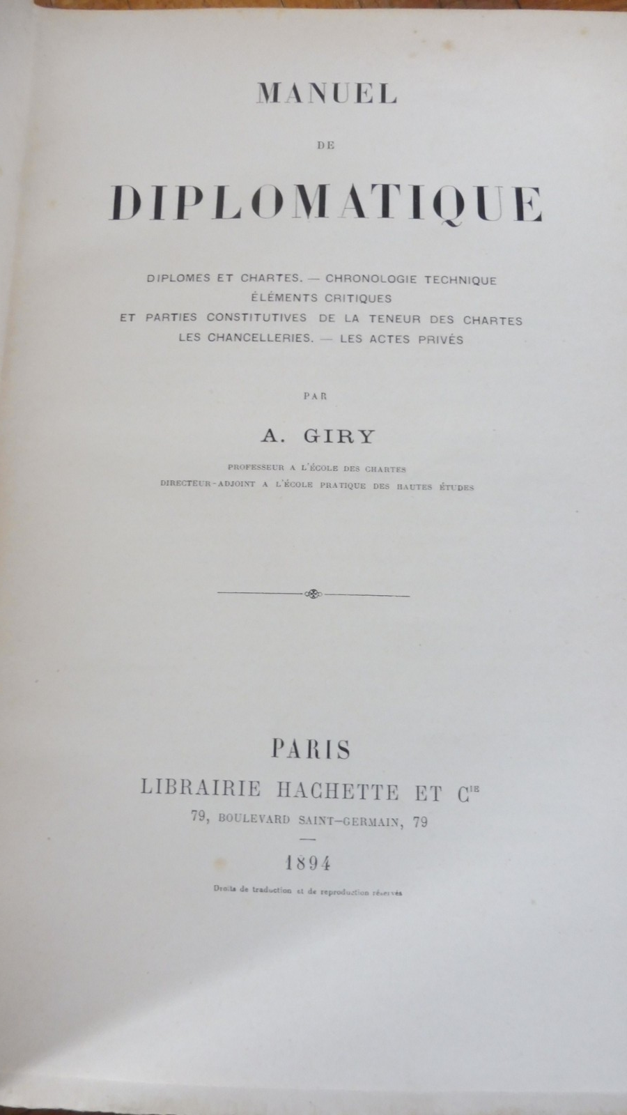 Manuel de diplomatique (A. Giry) 1894