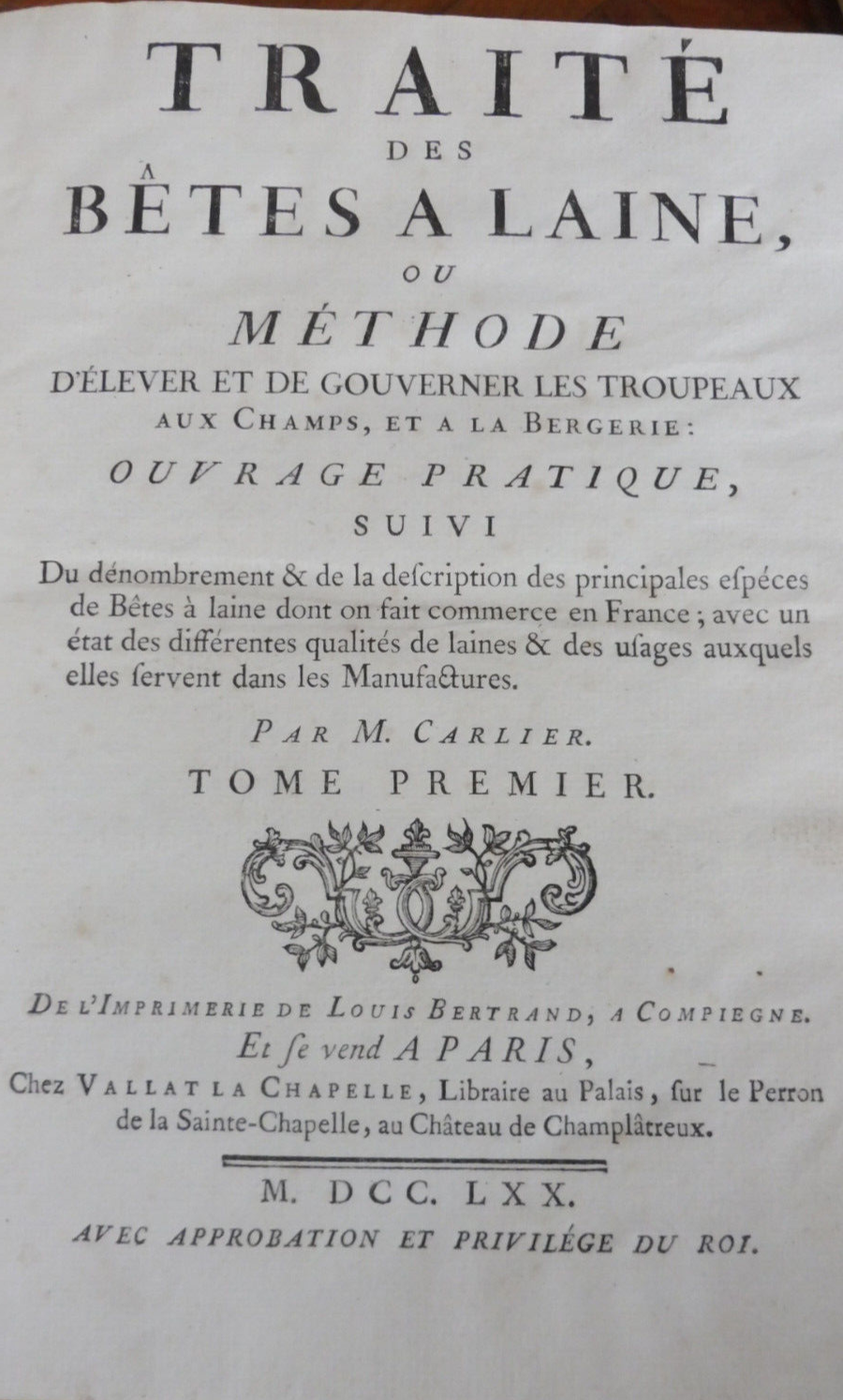 Traité des bêtes à laine (Carlier) 1770 2/2