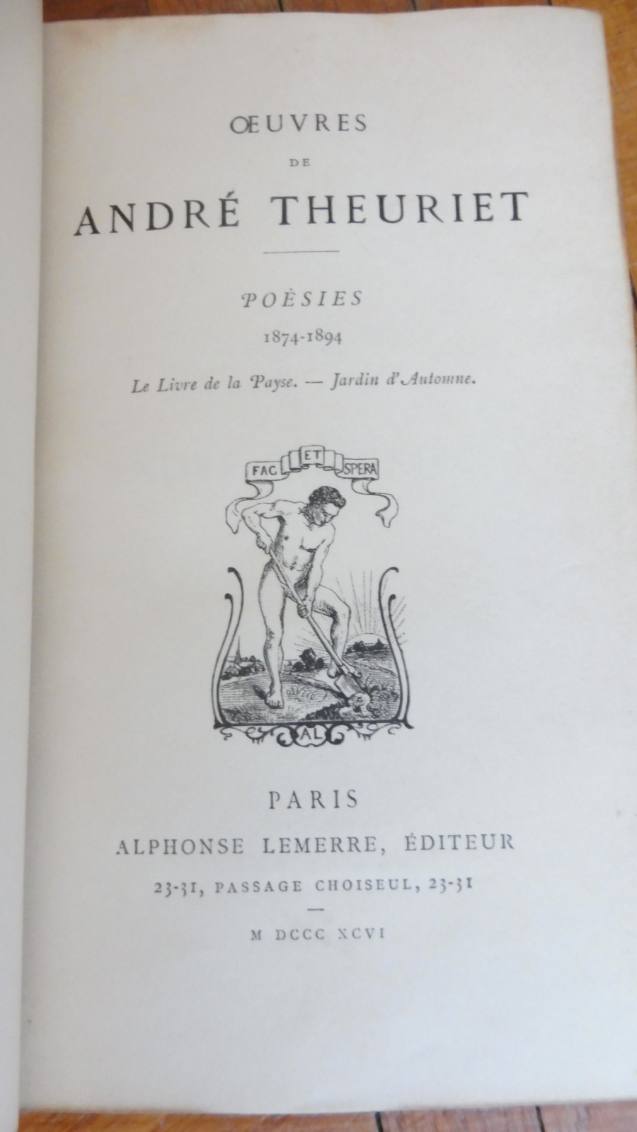 Poésies de Theuriet 1896 2 vol.