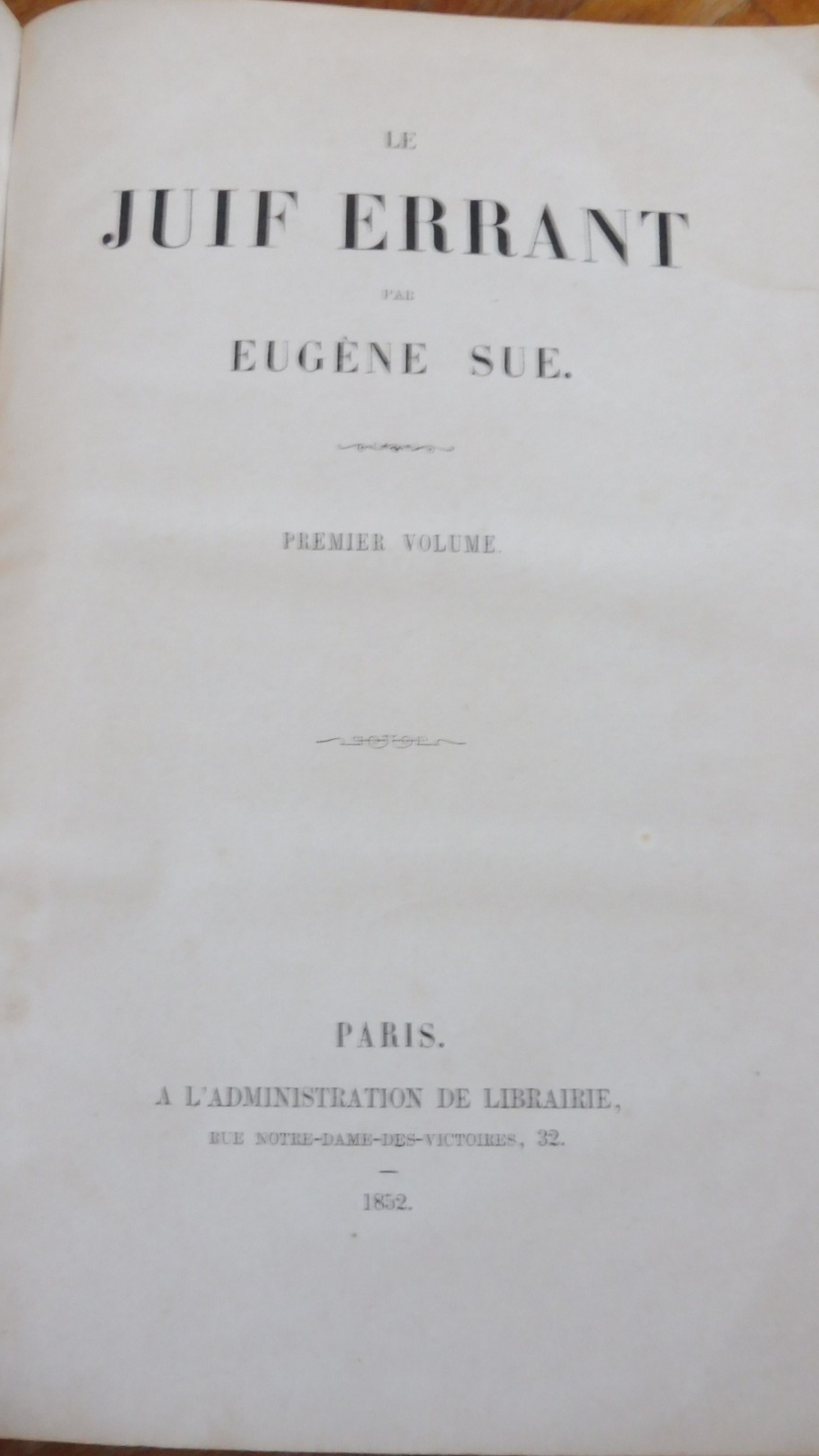 Le Juif errant (Eugène Sue) 1852