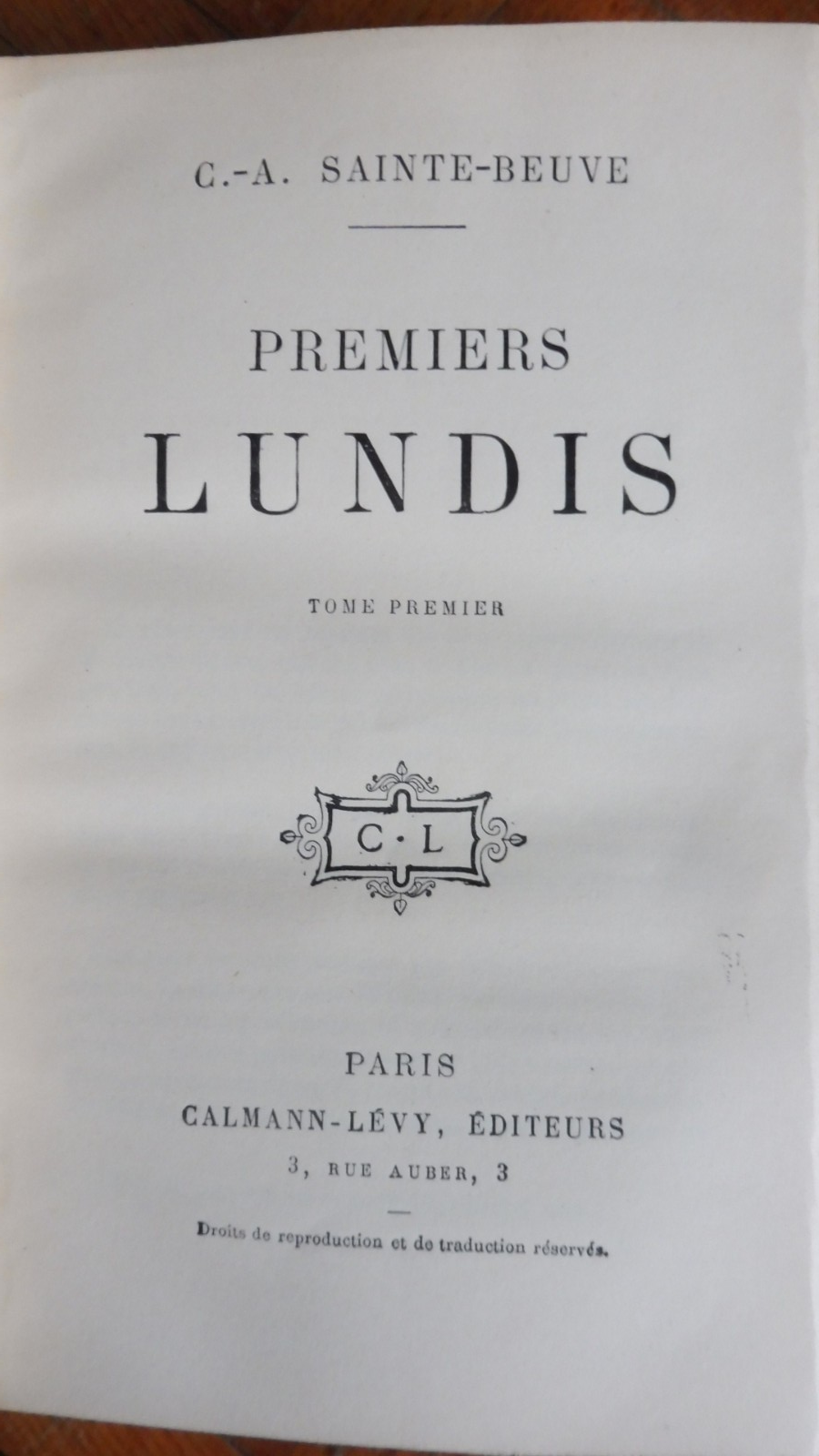 Premiers lundis (Sainte Beuve) 1913 3 vol.