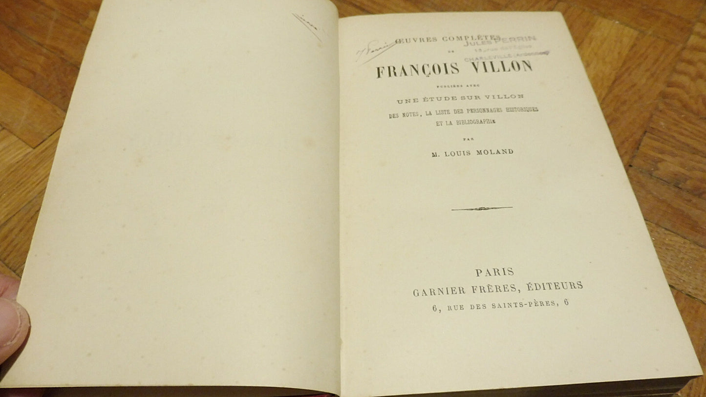 Oeuvres de François Villon (Louis Moland) s.d.