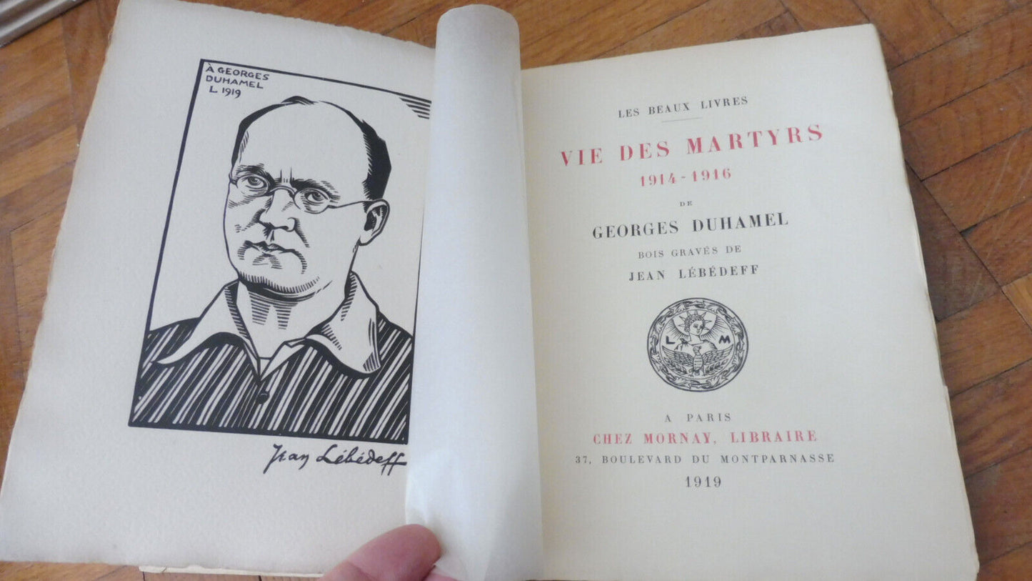 Vie des Martyrs (Georges Duhamel) 1919 illus. Lébédeff VELIN