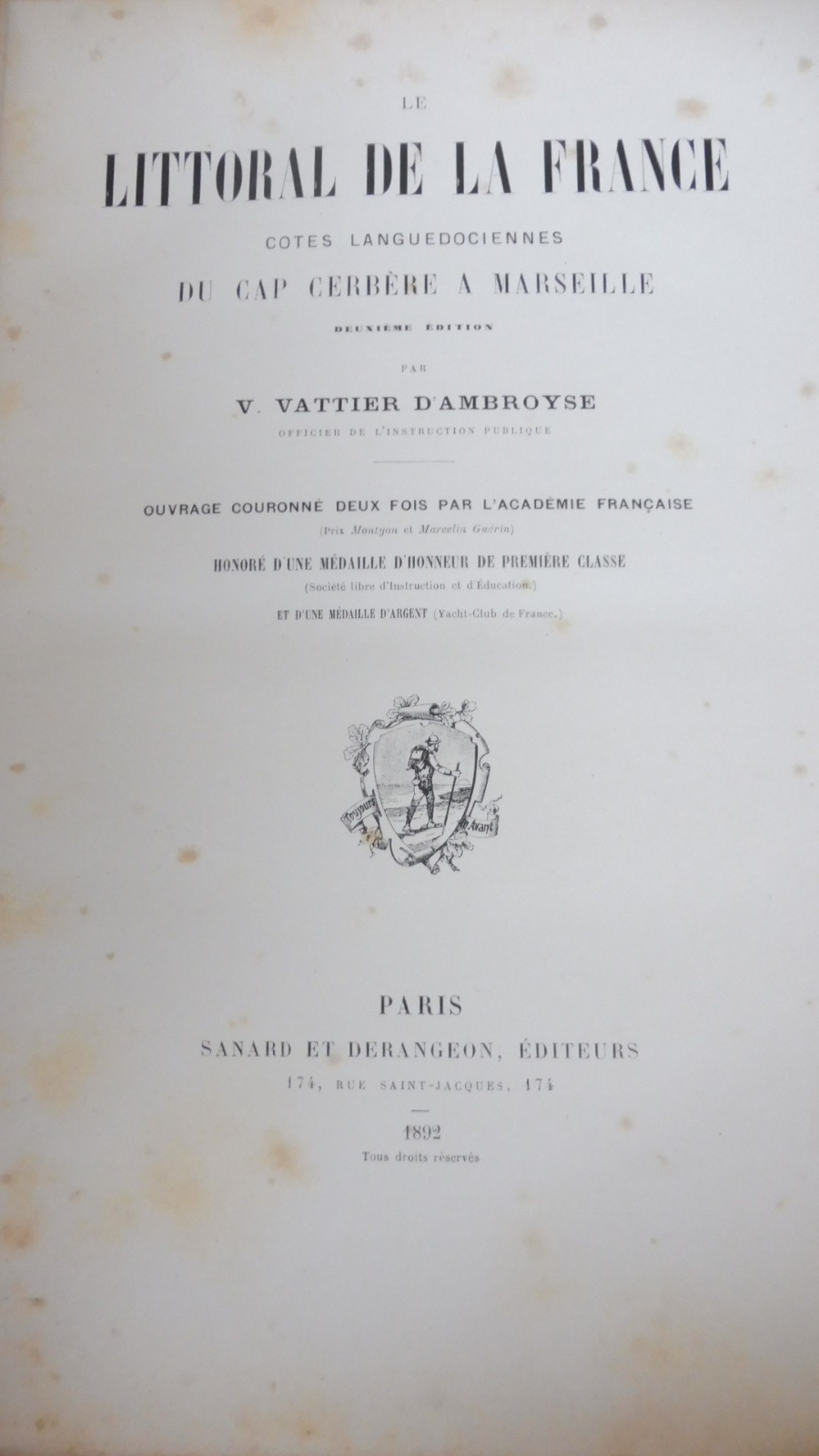 Le Littoral de la France. Côtes languedociennes (V. Vattier d'Ambroyse) 1892
