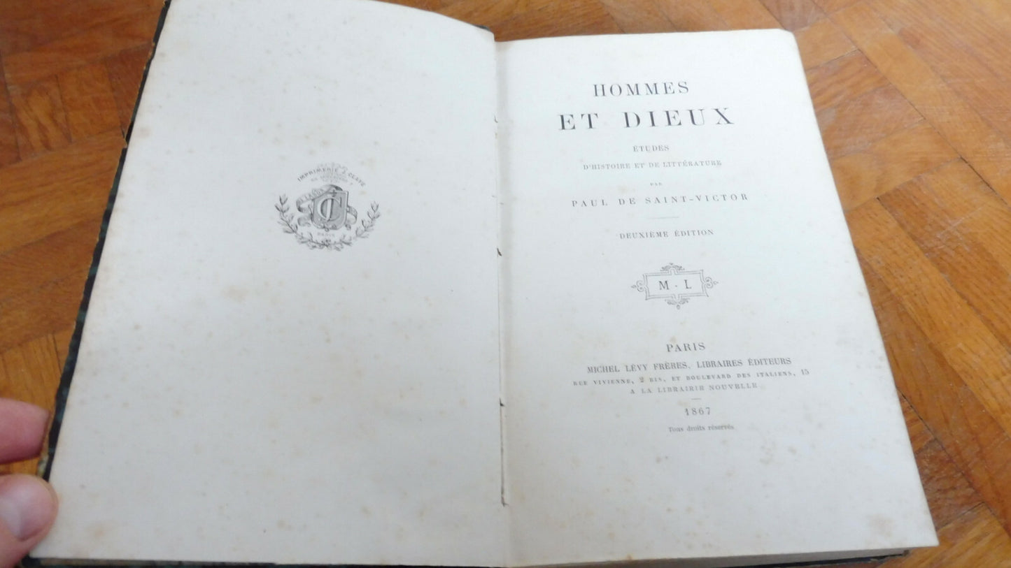 Hommes et dieux (Paul de Saint-Victor) 1867