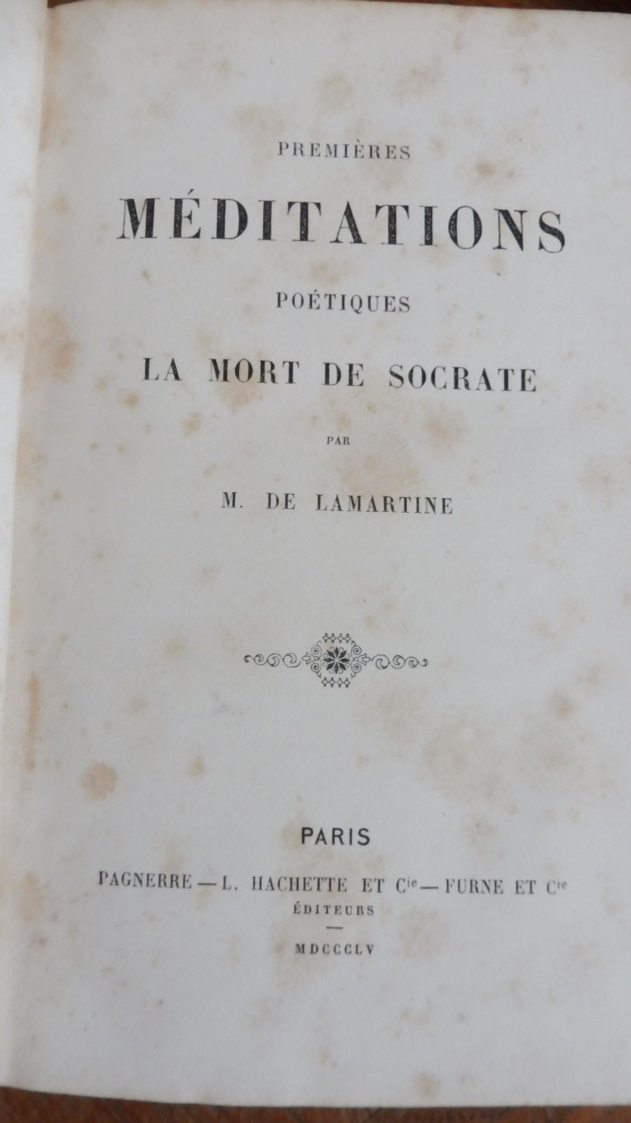 Premières méditations + Nouvelles méditations (Lamartine) 1855-56
