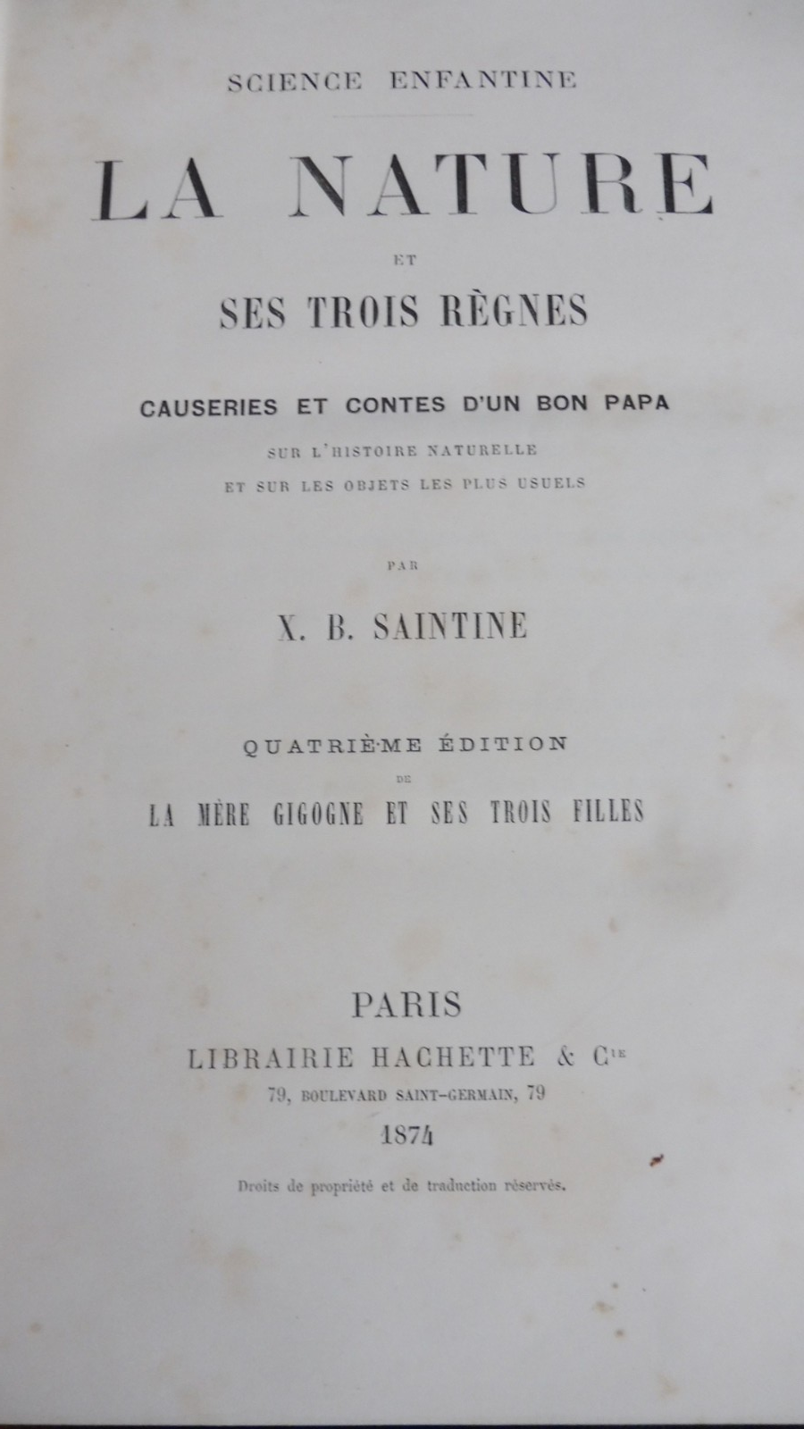 La Nature et ses trois règnes (X. B. Saintine) 1874