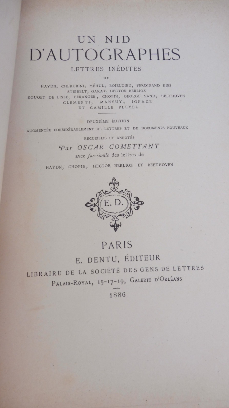 Un nid d'autographes (Oscar Commettant) 1886