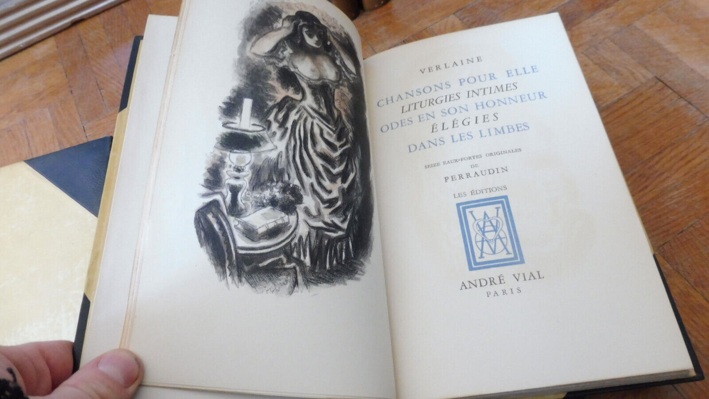 Oeuvres poétiques de Verlaine 1948 Illus. Clouzot VELIN 6/6