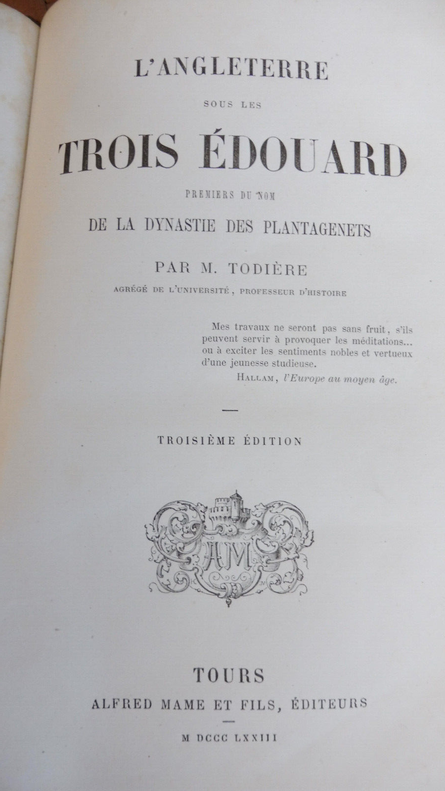 L'Angleterre sous les trois Édouard (Todière) 1873