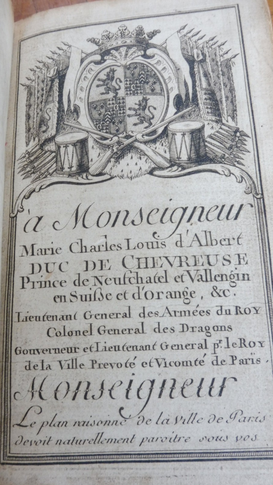 Plan topographique et raisonné de Paris (Pasquier et Denis) 1758