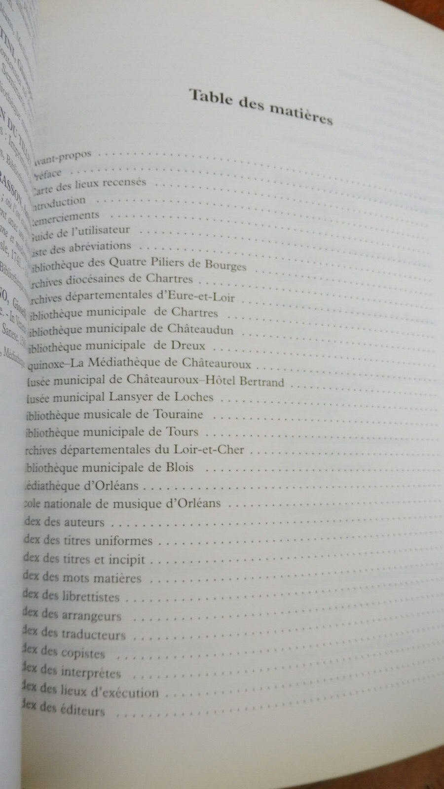 Catalogue des fonds musicaux anciens conservés en Région Centre 1995