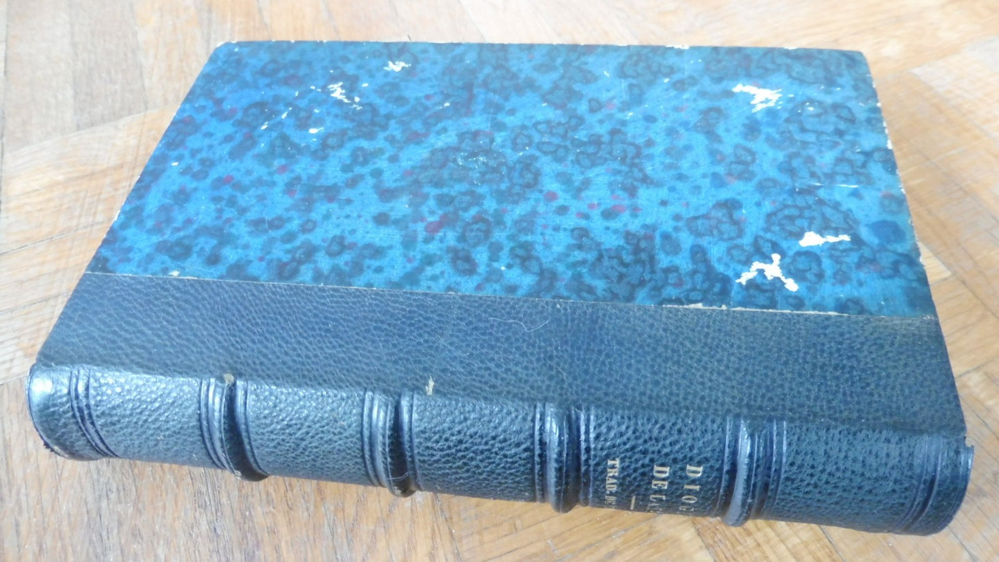 Diogène de Laerte (Ch. Zevort trad.) 1847 2 tomes en 1 vol. COMPLET