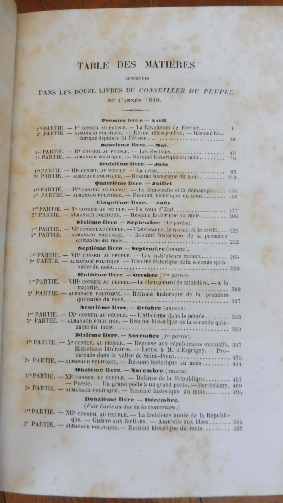 Le Conseiller du peuple (Lamartine) 1849 2 vol.