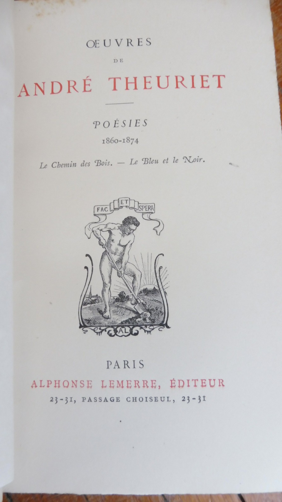 Poésies de Theuriet 1896 2 vol.