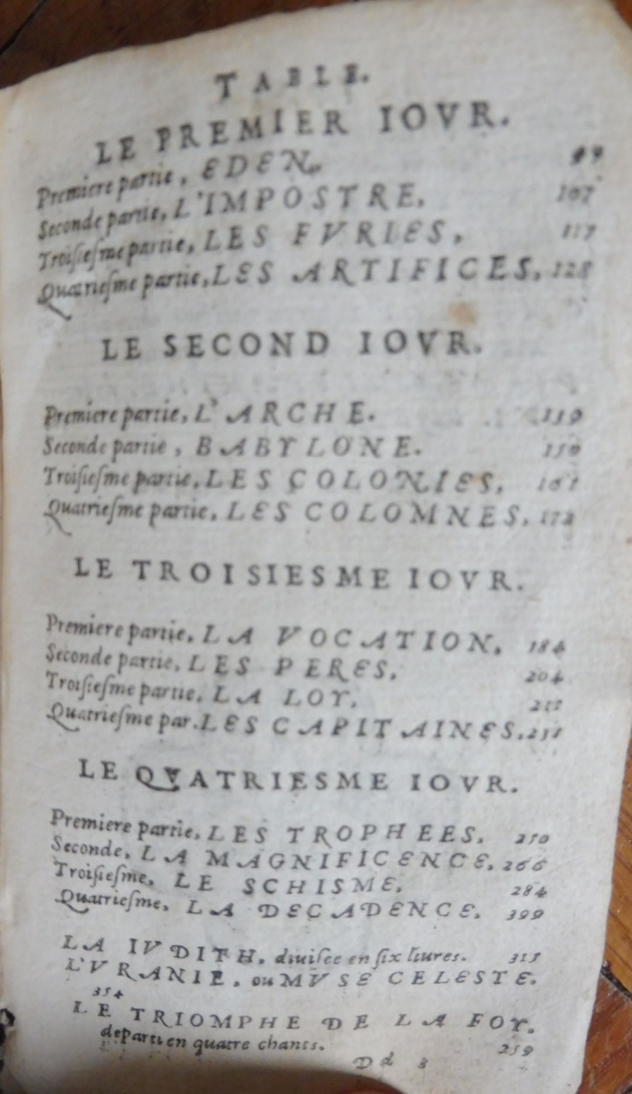 Oeuvres poétiques de Guillaume de Salluste 1606