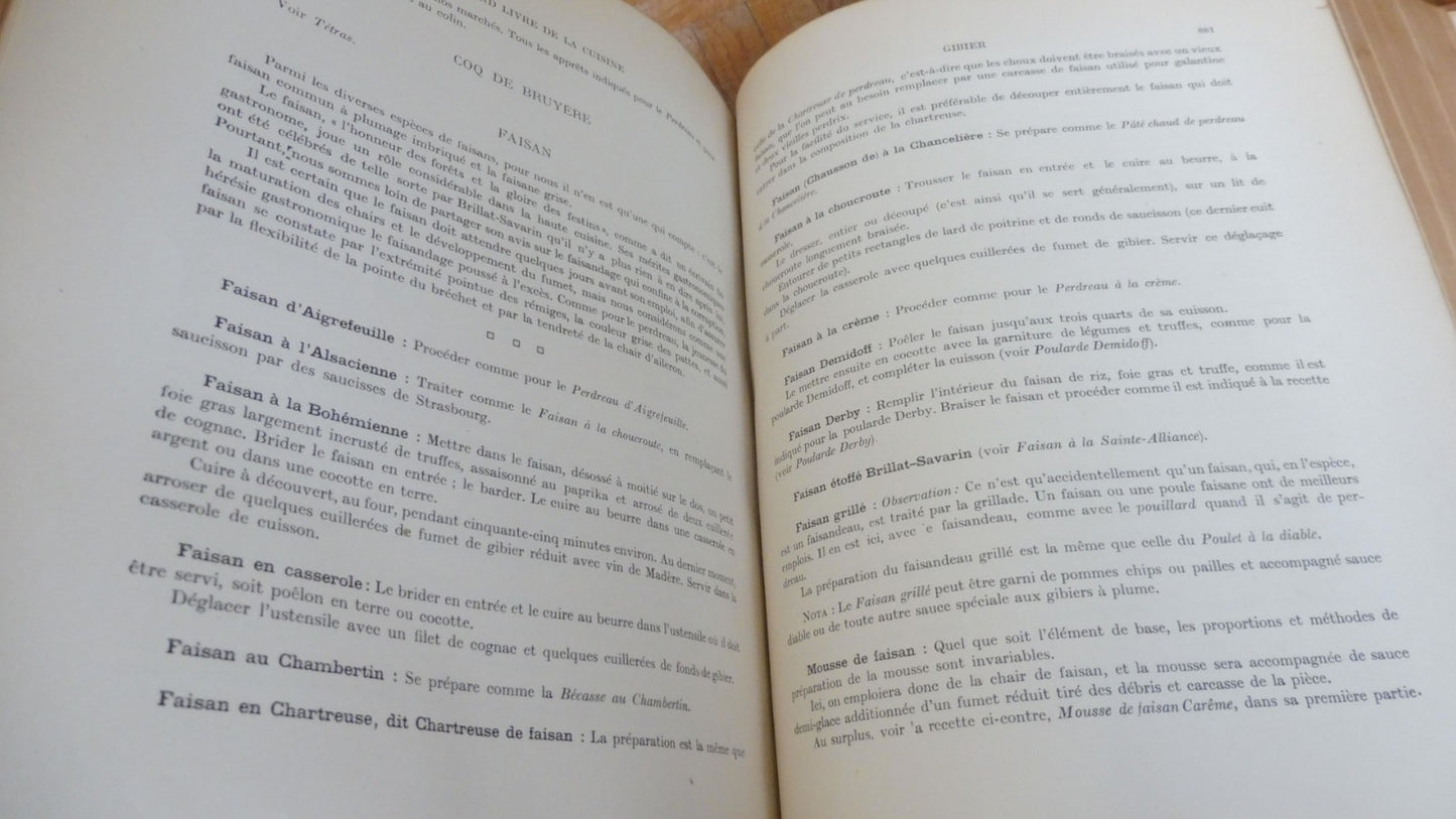 Le Grand livre de la cuisine (Prosper Montagné et Prosper Salles) 1929