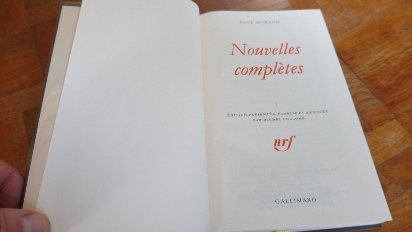 Nouvelles complètes t.1 (Paul Morand) 1994 PLEIADE TBE
