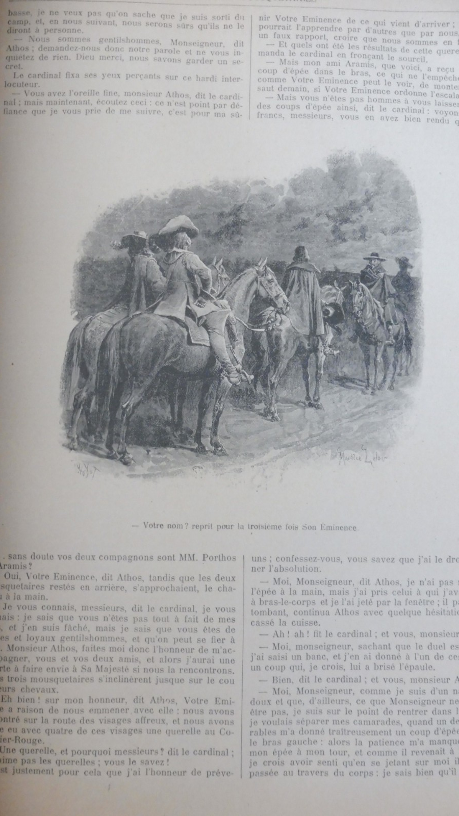 Les Trois mousquetaires. Vingt ans après (Dumas) s.d. Illus. Lenoir, La Nézière
