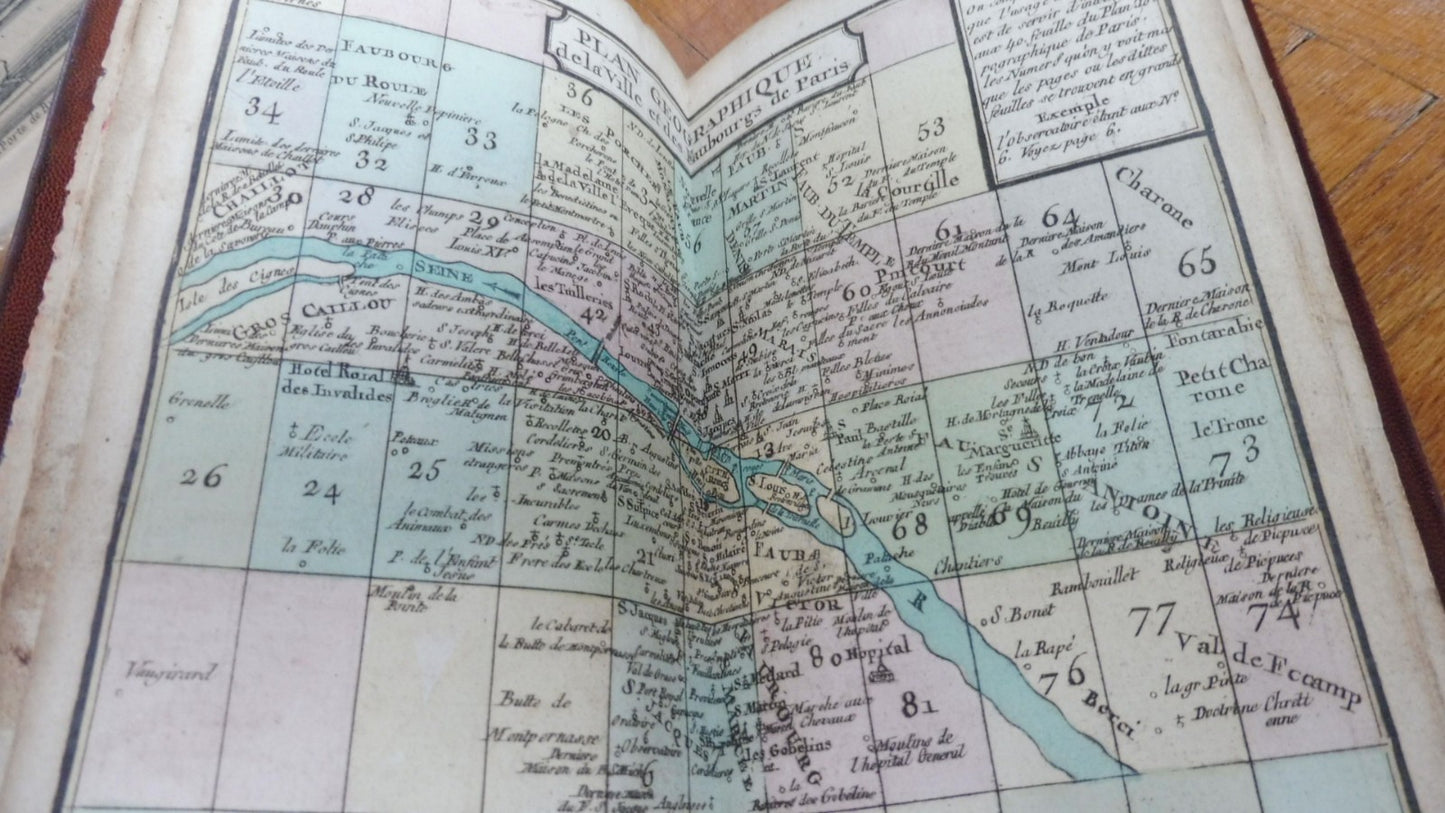 Plan topographique et raisonné de Paris (Pasquier et Denis) 1758