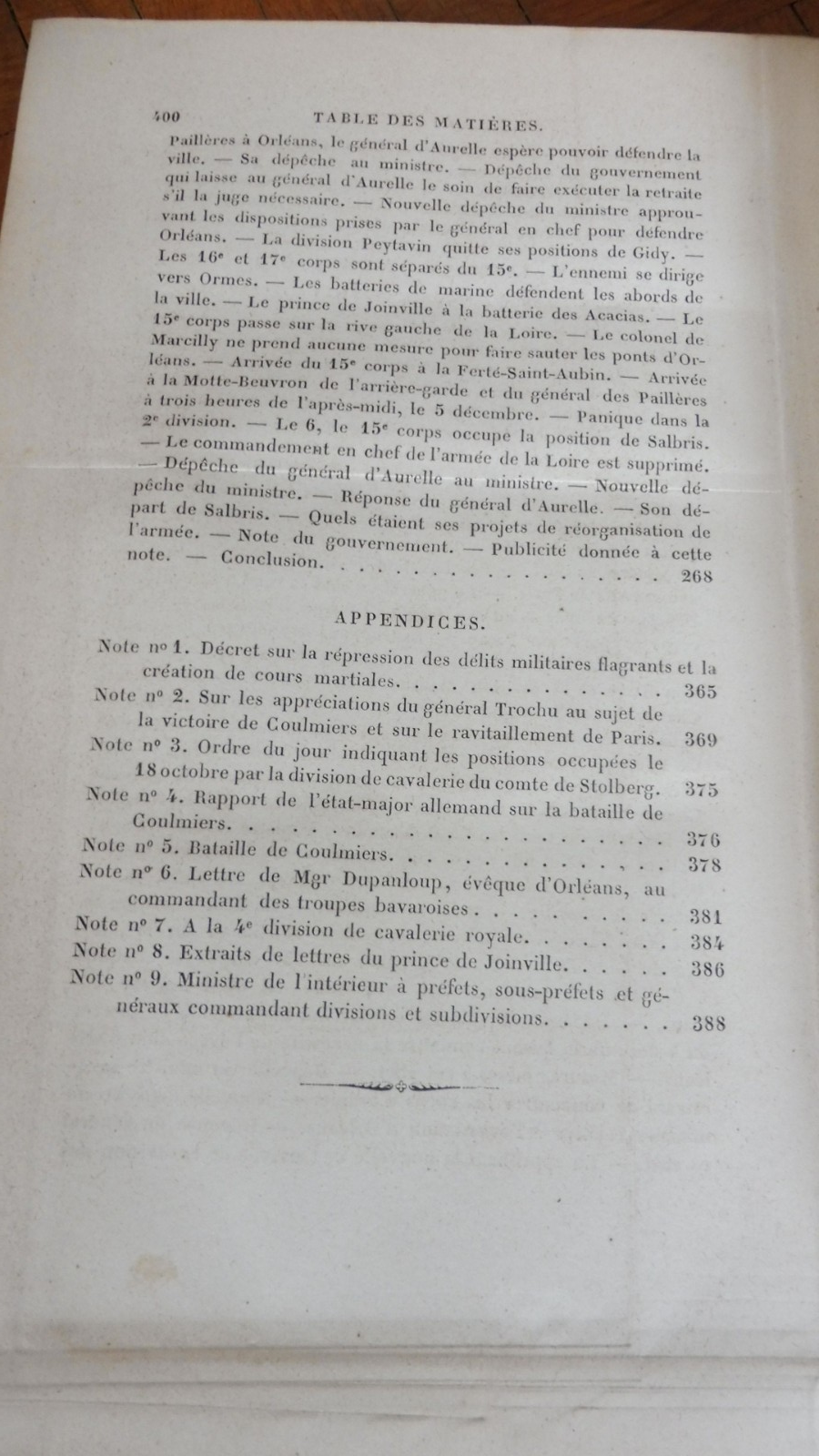 La Première armée de la Loire (Gal. D'Aurelle De Paladines) 1872