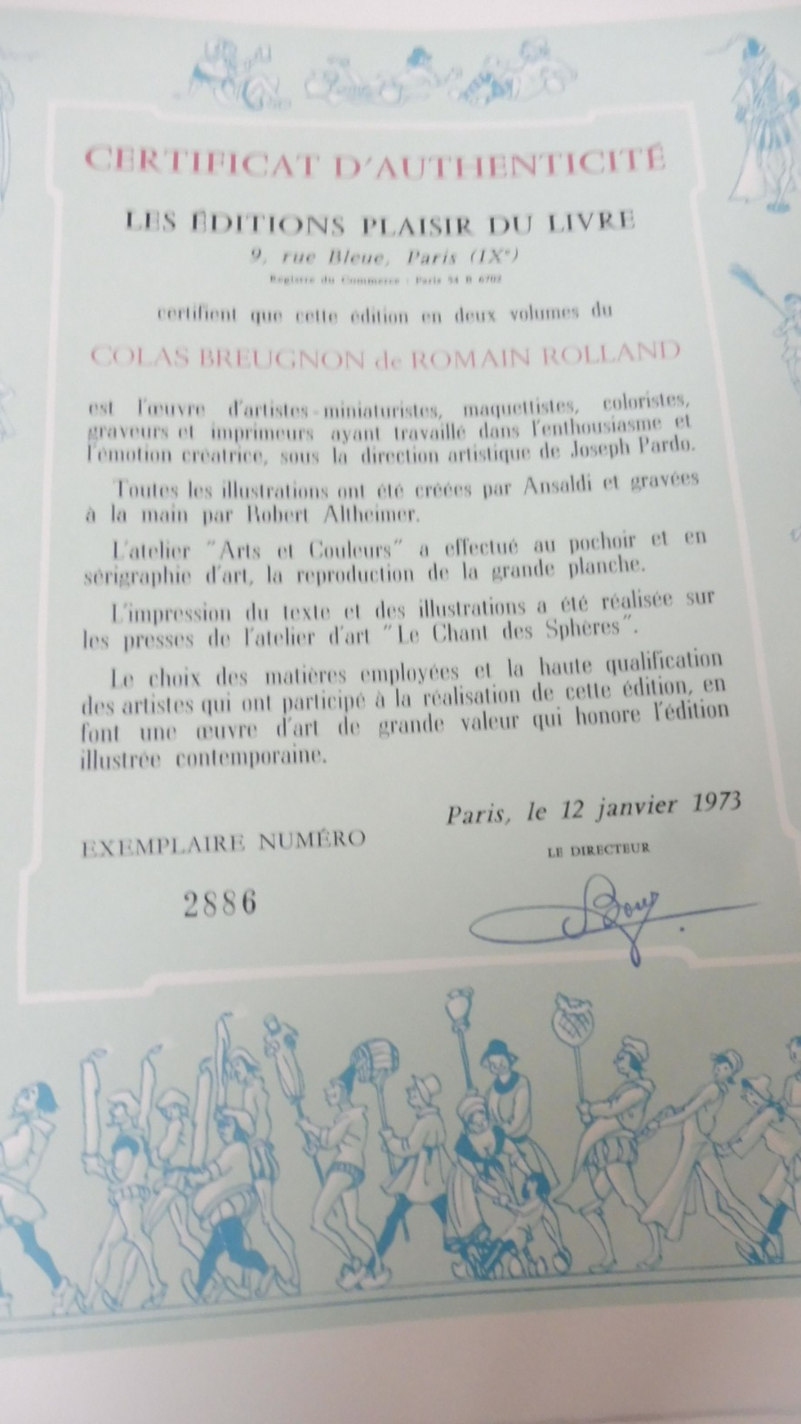 Colas Breugnon (Romain Rolland) 1973 2/2 illus. Ansaldi