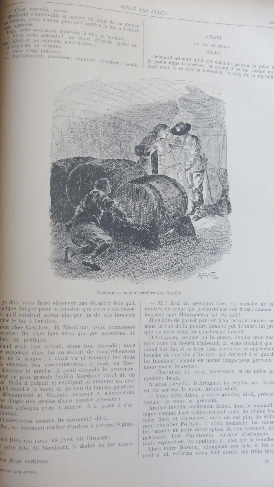 Les Trois mousquetaires. Vingt ans après (Dumas) s.d. Illus. Lenoir, La Nézière