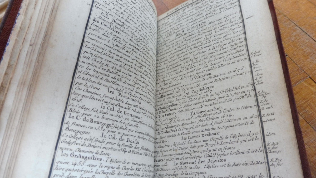 Plan topographique et raisonné de Paris (Pasquier et Denis) 1758