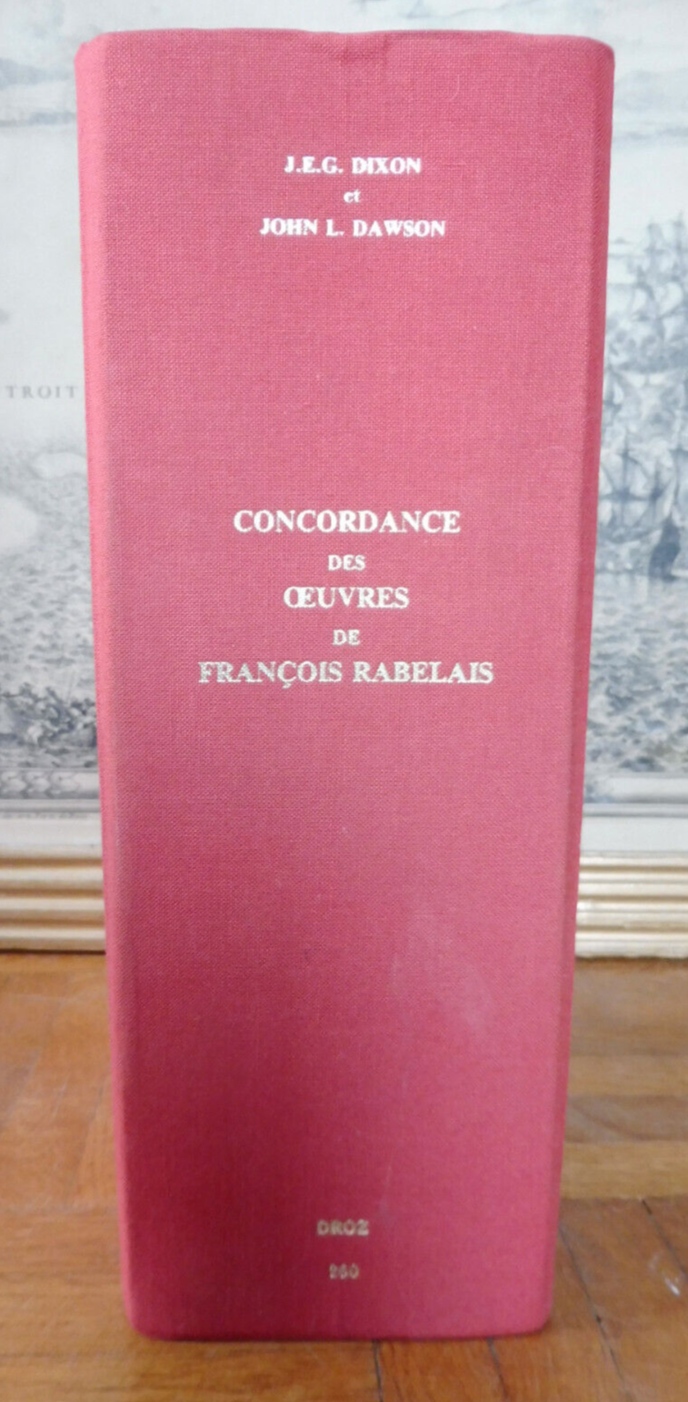 Concordance des oeuvres de Rabelais (Dixon & Dawson) 1992