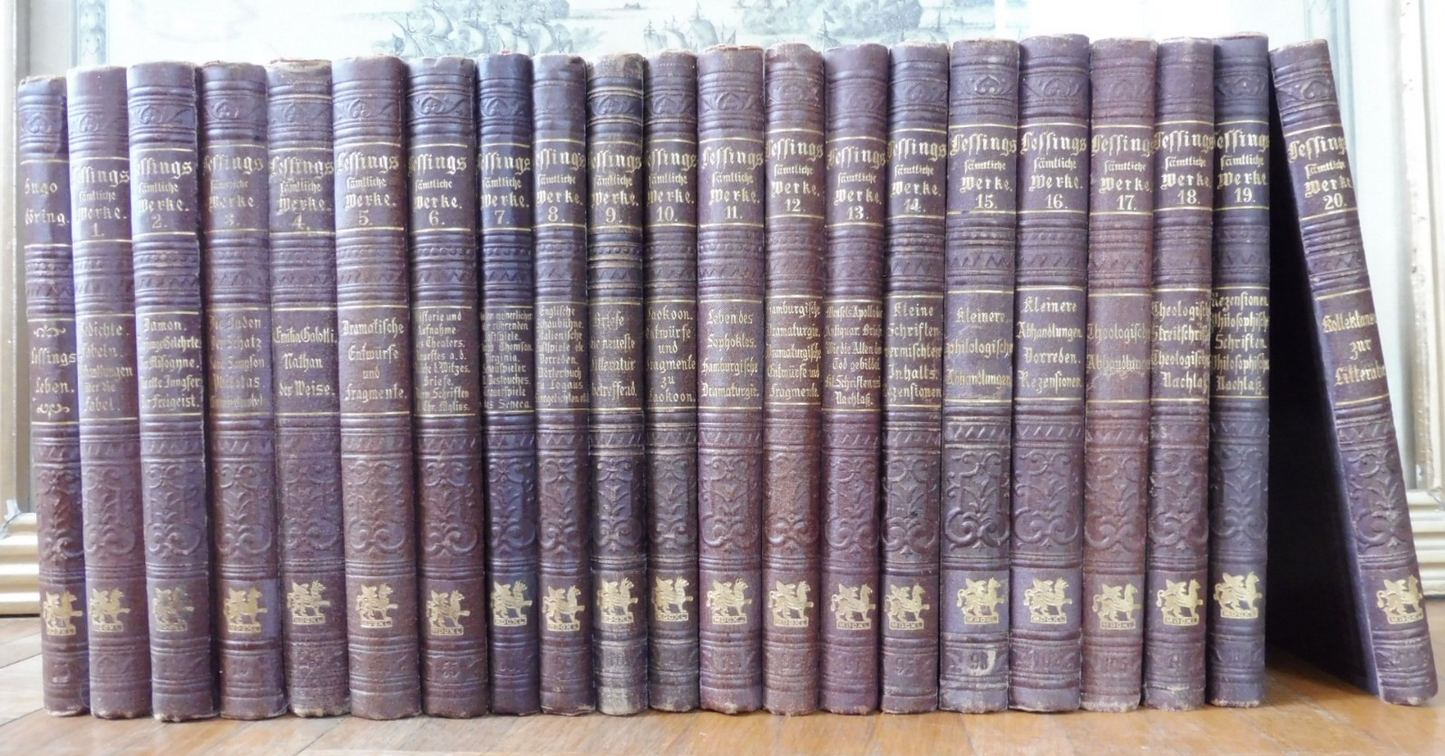 Lessings fämliche Werke (Gotthold Ephraim Lessing) s.d. 21 vol.