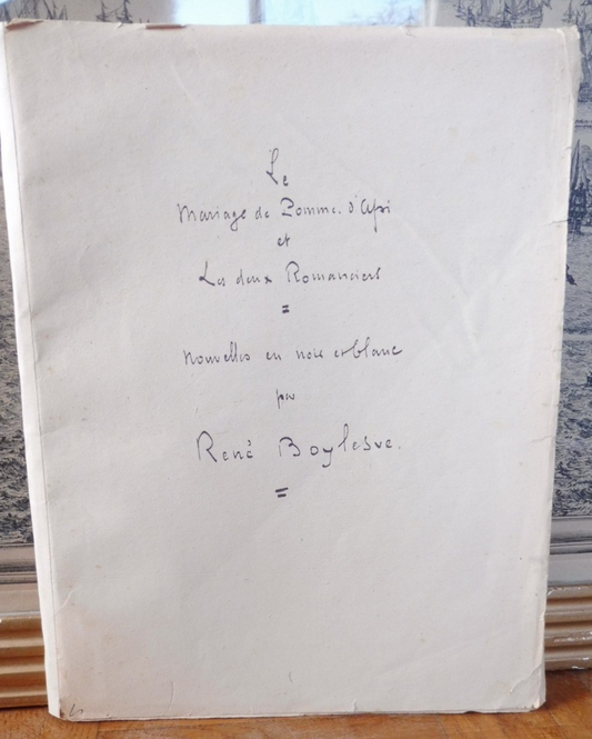 Le Mariage de Pomme d'Api (René Boylesve) 1924 JACOMET ENVOI