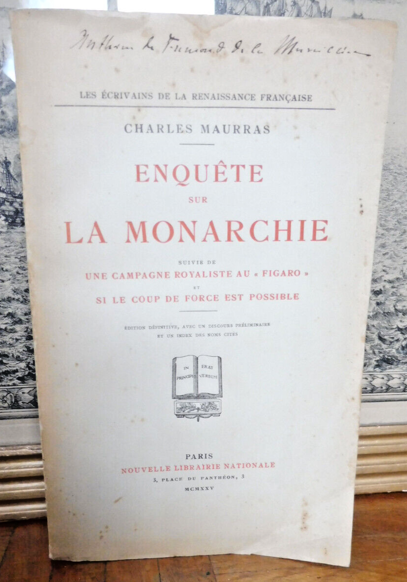 Enquête sur la monarchie (Charles Maurras) 1925