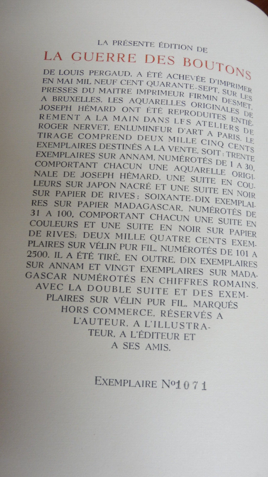 La Guerre des boutons (Louis Pergaud) 1947 illus. Hémard