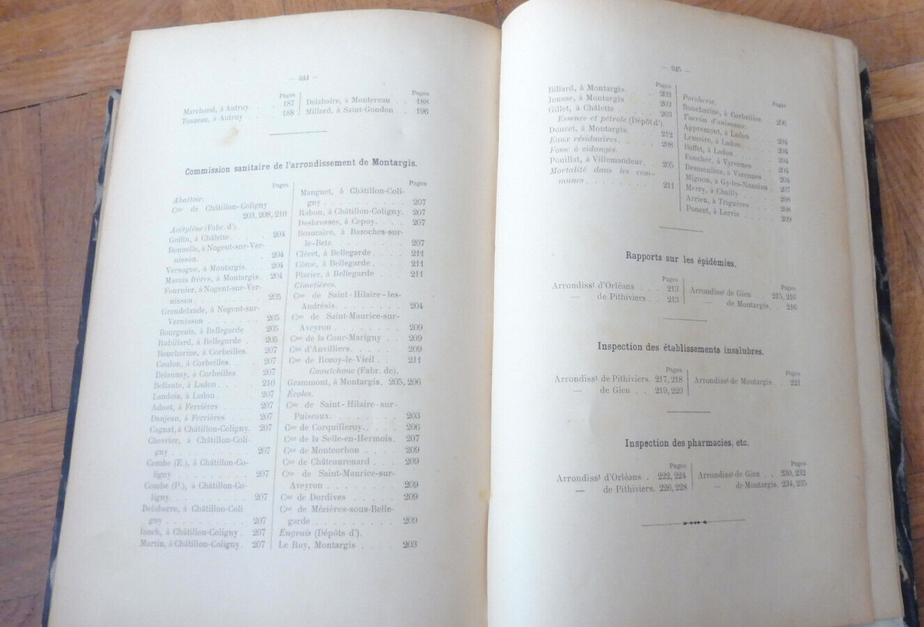 Rapport sur les travaux des Conseils d'Hygiène 1891-1904 (Bissauge) 1896 LOIRET