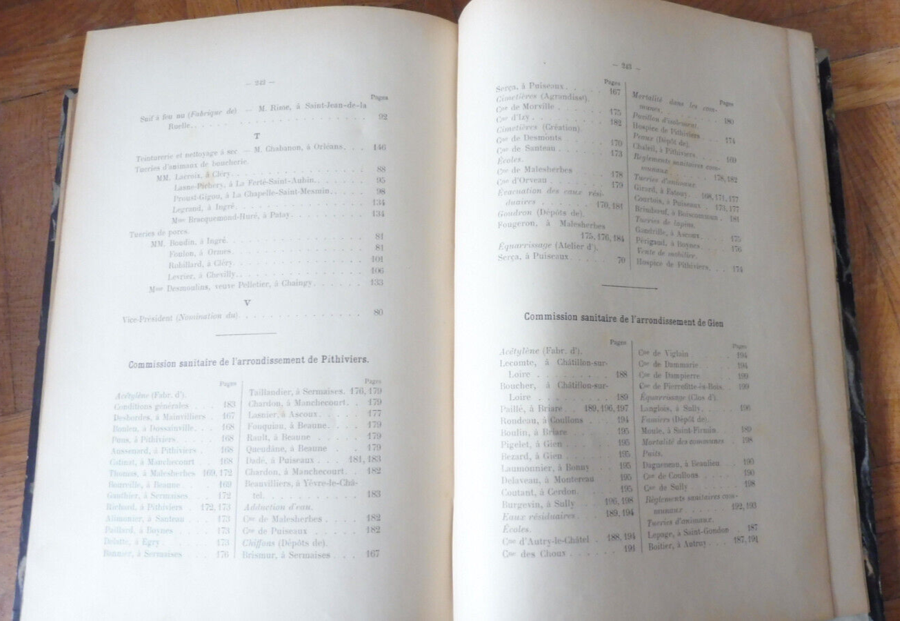 Rapport sur les travaux des Conseils d'Hygiène 1891-1904 (Bissauge) 1896 LOIRET