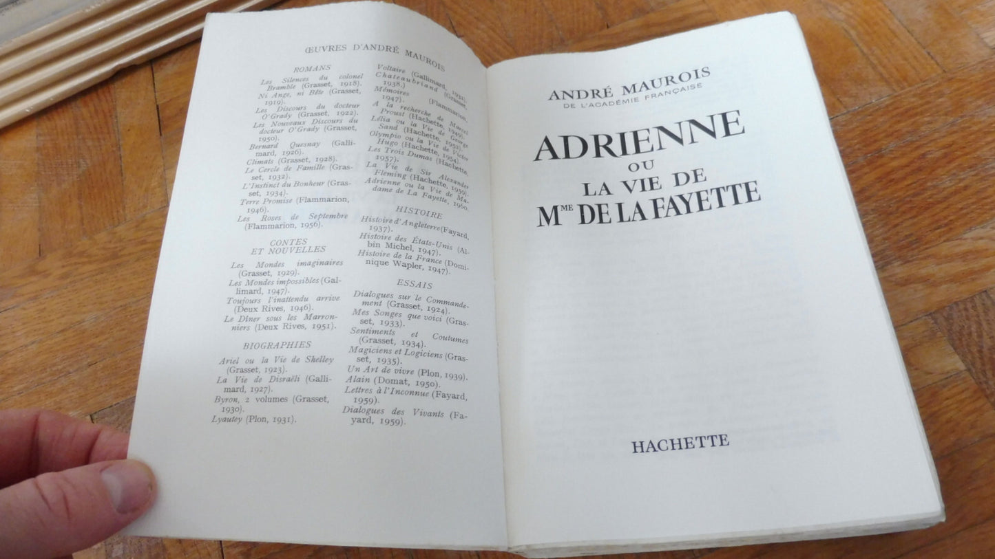 Adrienne ou la vie de Madame De La Fayette (André Maurois) 1961