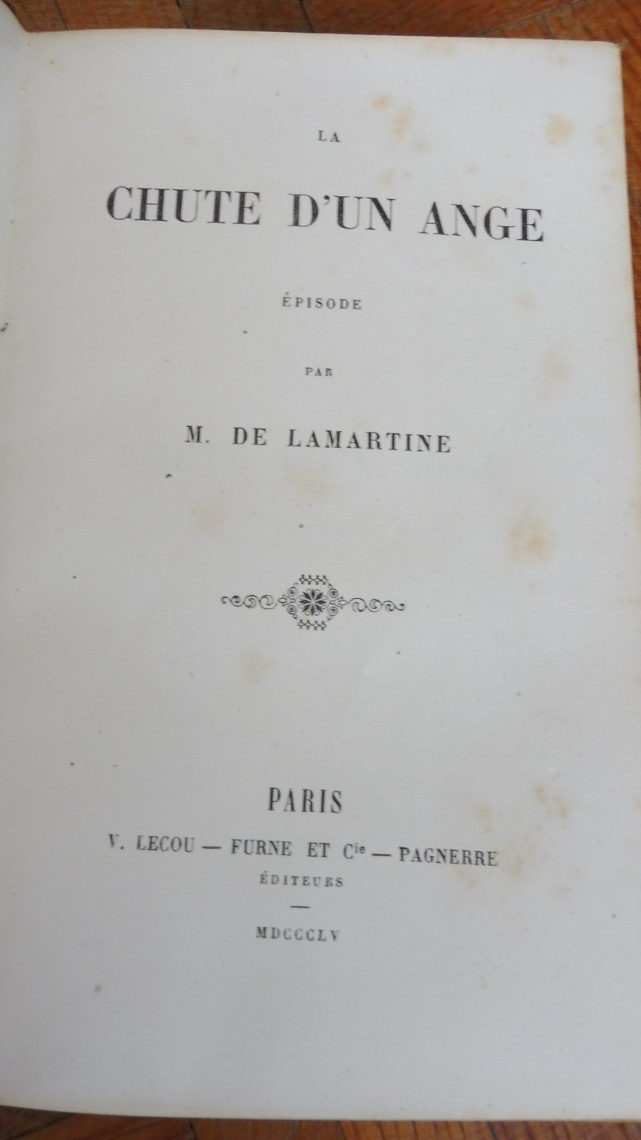 La Chute d'un ange (Lamartine) 1855