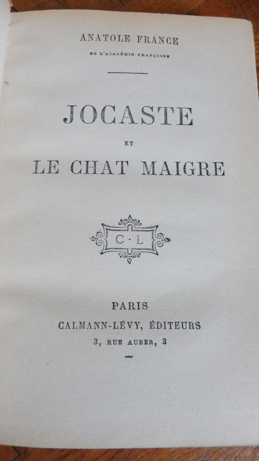 Jocaste (Anatole France) 1917