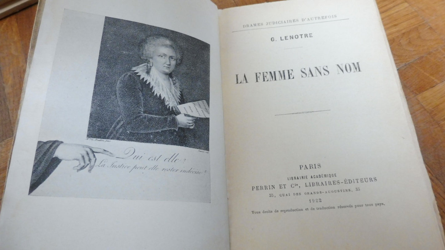 La Femme sans nom (Georges Lenotre) 1922