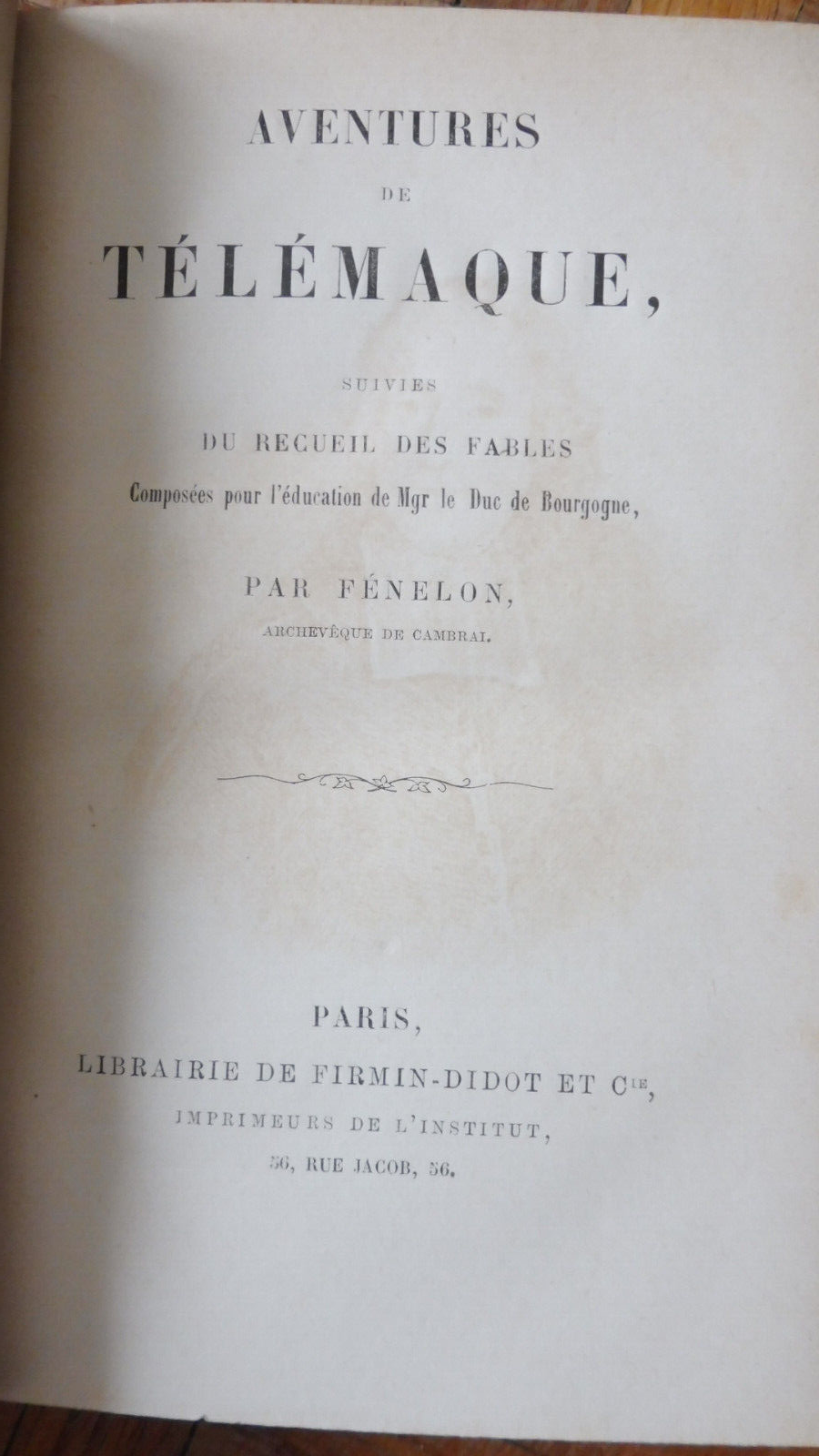 Télémaque. Suivi du Recueil des fables (Fénelon) s.d.