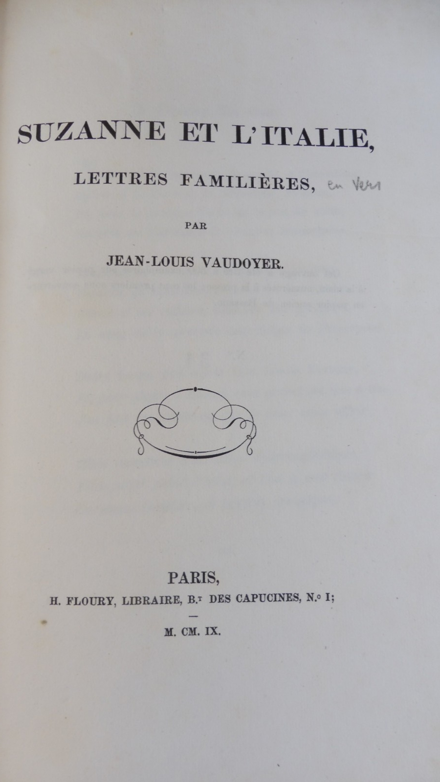 Suzanne et l'Italie (Jean-Louis Vaudoyer) 1909 NUMEROTE 500 EX. Envoi à Lavedan