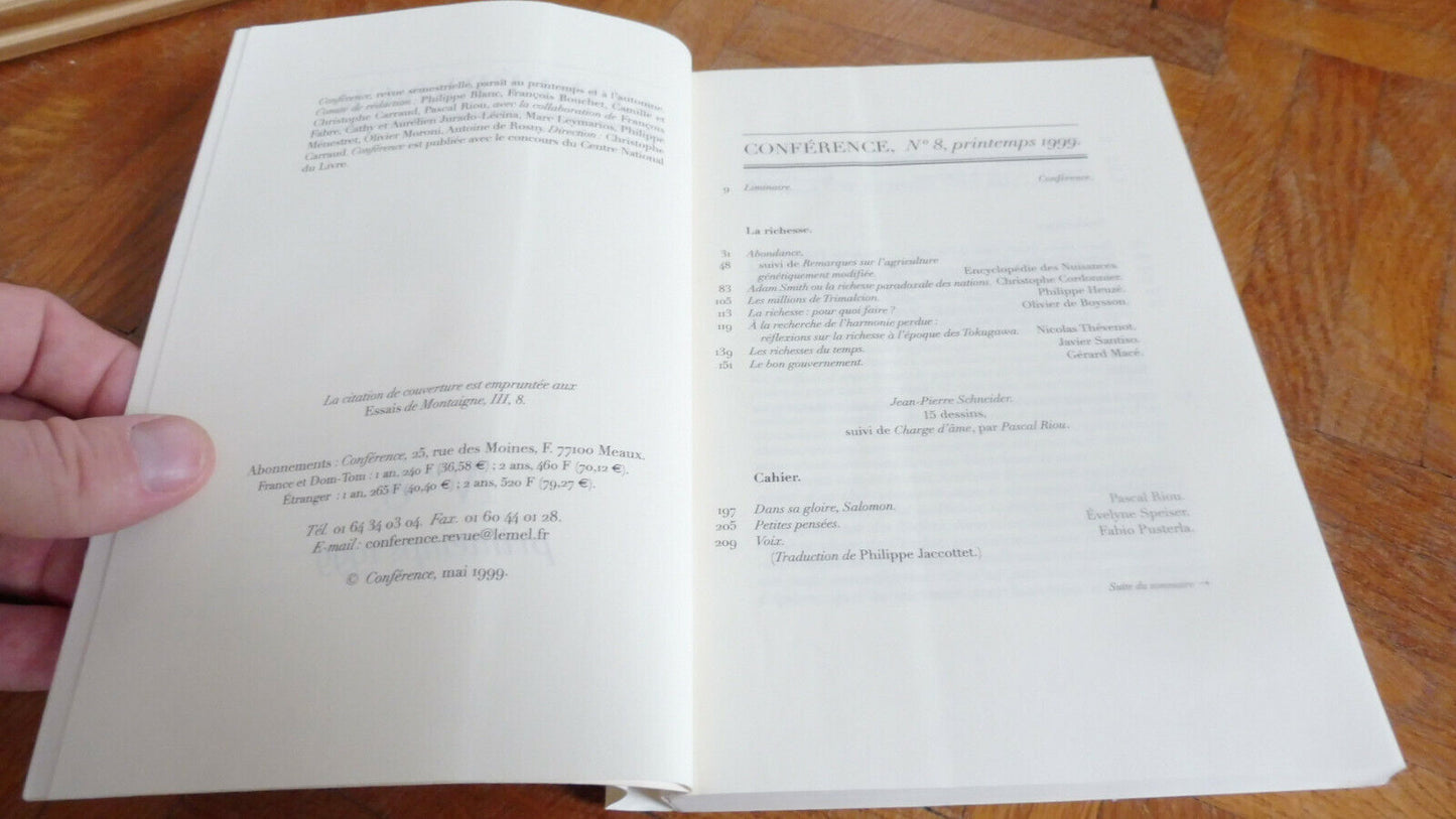 Revue Conférence n°8 (1999)