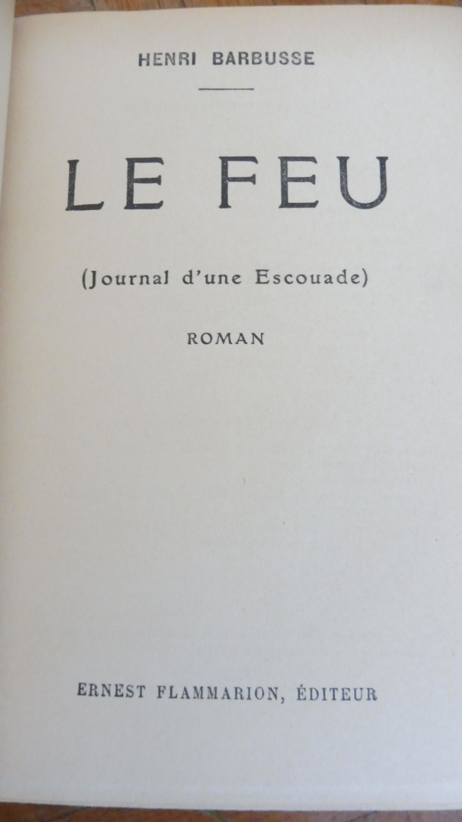 Le Feu (Henri Barbusse) 1935