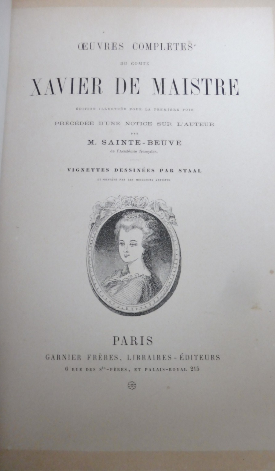 Oeuvres complètes de Xavier De Maistre s.d. illus. Staal
