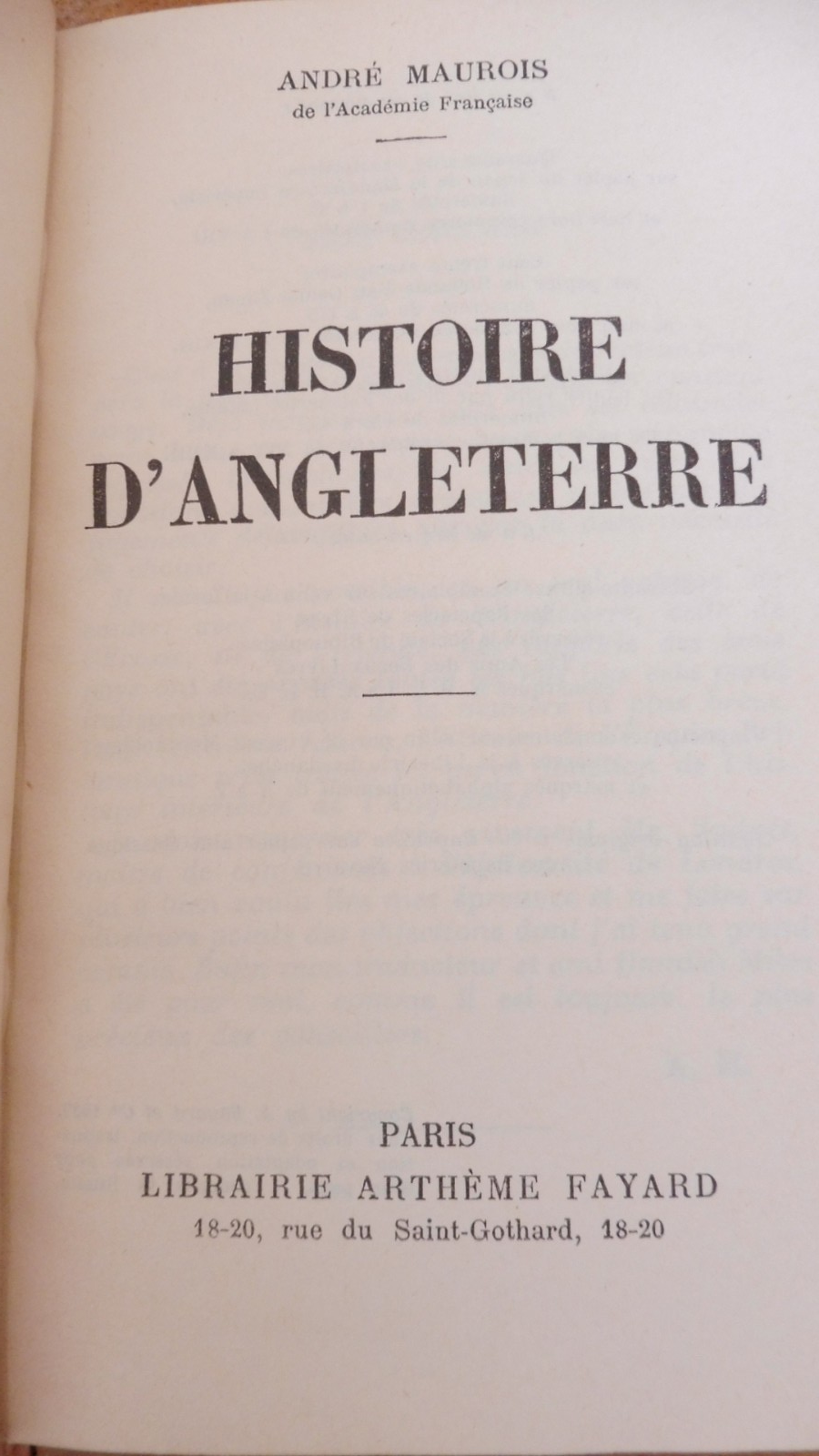 Histoire d'Angleterre (André Maurois) 1939