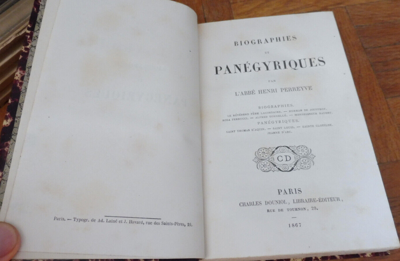 Biographies et panégyriques (Perreyve) 1867