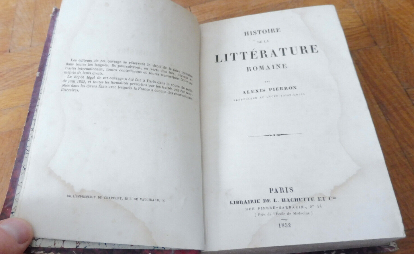Histoire de la littérature romaine (Alexis Pierron) 1852
