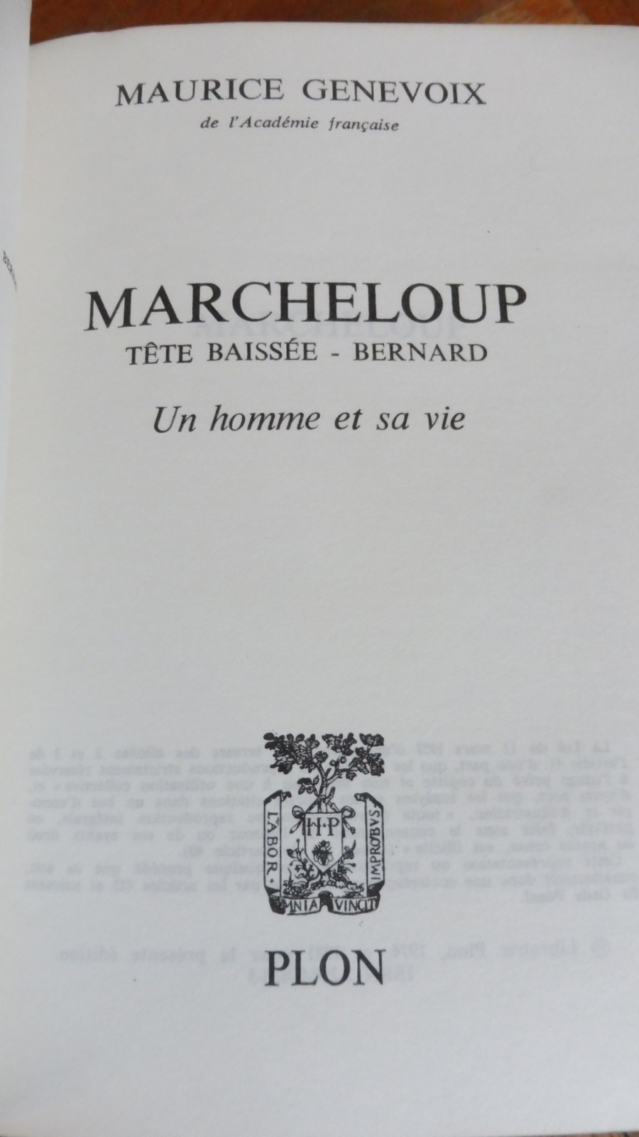 Marcheloup (Genevoix) 1982