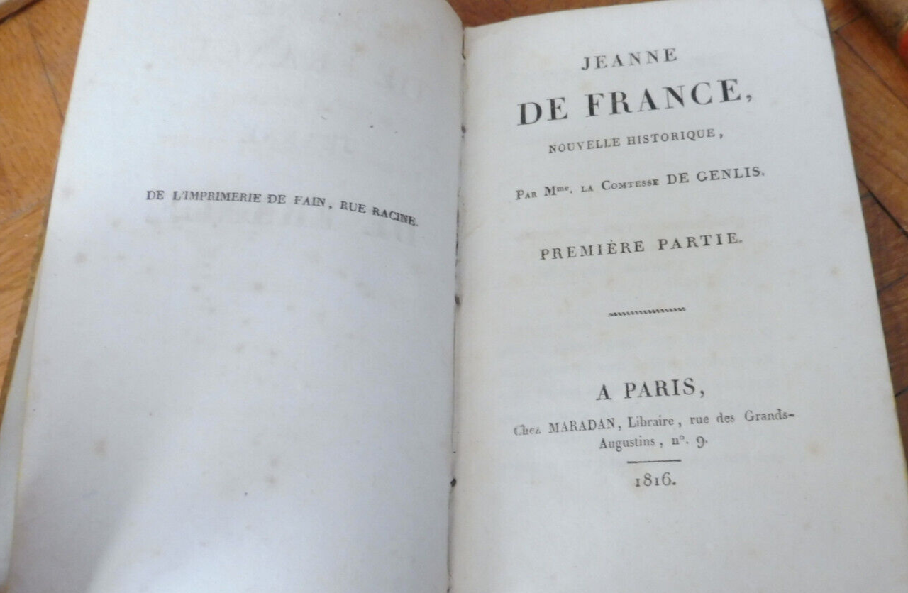 Jeanne de France (Félicité de Genlis) 1816 2/2