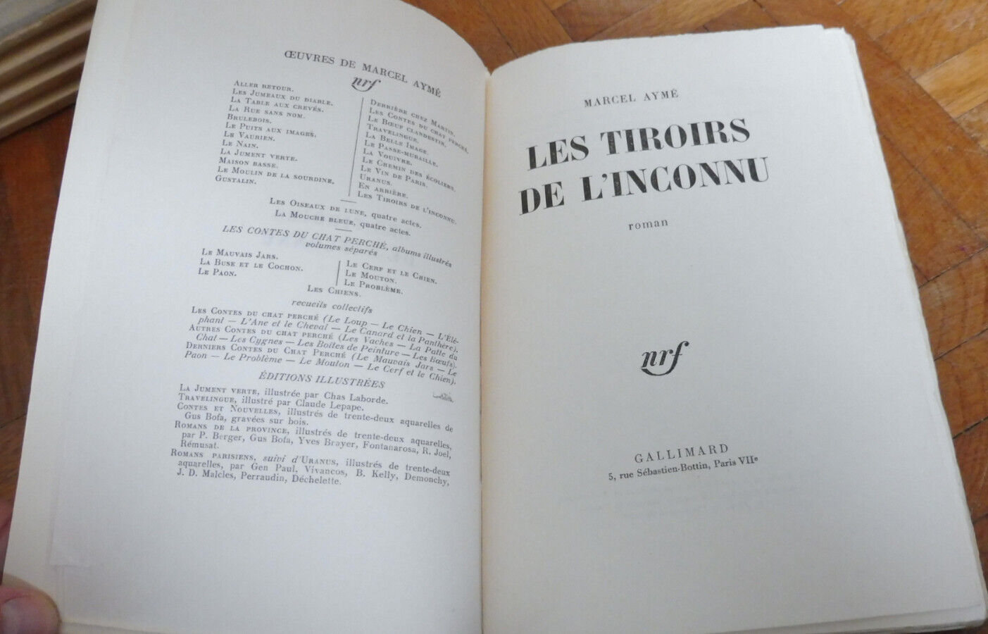 Les Tiroirs de l'inconnu (Marcel Aymé) 1960 EO